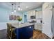 Stylish kitchen island features granite countertops and barstool seating at 312 Cypress Branch Rd, Huger, SC 29450