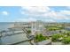 An aerial view of the condo near a harbor, showcasing the surrounding cityscape and beautiful waterfront location at 330 Concord St # 4A, Charleston, SC 29401
