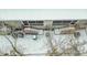 Winter aerial view of the home exterior with covered decks, showing snow covered yard at 333 Flyway Rd, Goose Creek, SC 29445