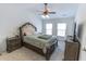 Well-furnished main bedroom featuring a ceiling fan and TV at 333 Flyway Rd, Goose Creek, SC 29445