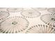 Close up of a detailed tile bathroom floor at 3439 Toomer Kiln Cir, Mount Pleasant, SC 29466