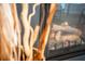 Close up of a modern gas fireplace with decorative logs and a glass screen at 3439 Toomer Kiln Cir, Mount Pleasant, SC 29466