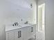 Bathroom vanity features double sinks and chevron design at 404 Fairington Dr, Summerville, SC 29485