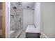 Stylish bathroom features a shower and marble countertops at 404 Fairington Dr, Summerville, SC 29485