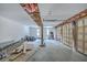 Spacious unfinished garage showcasing drywall and insulation, offering ample potential for customization and storage at 404 Fairington Dr, Summerville, SC 29485
