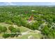 An aerial view of the house near Charleston Municipal Golf Course at 481 Woodland Shores Rd, Charleston, SC 29412