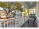 Inviting porch view with comfortable seating, stylish railings, and a serene outdoor atmosphere overlooking the neighborhood at 5 Addison St, Charleston, SC 29403