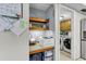Practical laundry area with washer, dryer, and additional storage at 565 Travelers Blvd, Summerville, SC 29485