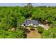 Breathtaking aerial view of a pristine, light-filled home surrounded by lush greenery and trees at 667 Shortwood St, Charleston, SC 29412