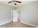 This bedroom features light, airy walls and an open doorway at 1007 Halfacre Ln, Ladson, SC 29456