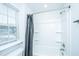 Bright bathroom showcasing a shower and tub with a white surround at 101 Firebrick Way, Summerville, SC 29483