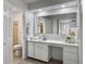 Bright bathroom with a wide vanity, modern fixtures, and plenty of counter space at 112 Huckleberry Ln, Summerville, SC 29485