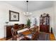 Charming dining room with a dark wood table, decorative accents, and ample space for entertaining at 1164 Out Of Bounds Dr, Summerville, SC 29485