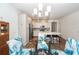 Bright kitchen features hardwood floors, dining table, stainless-steel appliances, backsplash and an island with barstool seating at 118 Alpine Rd, Summerville, SC 29485