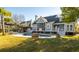Lush backyard with swimming pool, comfortable seating, and attractive landscaping at 122 Lucia St, Charleston, SC 29492