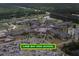 Aerial view of Cane Bay High School featuring ample parking, and modern facilities at 138 Shadybrook Dr, Summerville, SC 29486