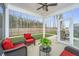 Relaxing screened porch with outdoor seating and backyard views at 224 Hayworth Rd, Summerville, SC 29486