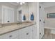 Spacious bathroom featuring a wide marble countertop and direct access to another room at 2269 Hartfords Bluff Cir, Mount Pleasant, SC 29466