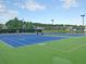 Well-maintained tennis courts offer a great recreational amenity within the River Towne community at 2269 Hartfords Bluff Cir, Mount Pleasant, SC 29466