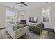 A spacious living room featuring ample seating, a fireplace, and a large screen television at 311 Amaryllis Ave, Summerville, SC 29483