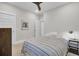 Comfortable bedroom with ceiling fan, neutral decor and carpet at 3154 Hugh Bennett Dr, Johns Island, SC 29455