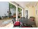 Outdoor patio area featuring brick pavers, comfortable seating, and a peaceful ambiance at 32 Church St, Charleston, SC 29401
