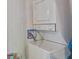 Compact white stacked washer and dryer unit, designed to maximize space and efficiency at 3389 Prices Bridge Ln, Walterboro, SC 29488