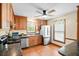 Efficient kitchen featuring stainless steel appliances, durable countertops and hardwood floors at 449 Mary Lou Ln, Moncks Corner, SC 29461