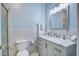 Tastefully designed bathroom with a marble vanity, modern fixtures, and a glass-enclosed shower at 45 Sycamore Ave # 1532, Charleston, SC 29407