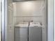 Bright laundry closet with a white washer and dryer set at 462 Maple Oak Ln, Charleston, SC 29414
