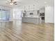Full kitchen view from open concept living area with stainless steel appliances at 534 Four Seasons Blvd, Summerville, SC 29486