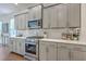 Beautiful kitchen featuring stainless steel appliances, granite countertops and subway tile at 5497 Alpine Dr, Summerville, SC 29483