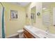Well-lit bathroom with modern double sink vanity and stylish fixtures, offering a clean and contemporary design at 679 Clearview Dr, Charleston, SC 29412