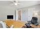 Bright office featuring large windows, a ceiling fan, and a spacious desk setup perfect for working from home at 679 Clearview Dr, Charleston, SC 29412
