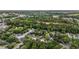 An aerial view showcasing a residential area with lush greenery, offering a serene and picturesque living environment at 8268 Timberidge Ct, North Charleston, SC 29420
