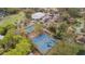 Beautiful aerial view of the tennis courts and community parking for the property at 856 Club Cottage Rd, Edisto Beach, SC 29438