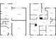 Detailed floor plan showcasing the layout of both floors, including the kitchen, bedrooms, and garage at 982 Augustine Ct, Summerville, SC 29483