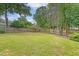 Large, well-maintained backyard with a wooden fence and mature trees for privacy at 102 Bristol Ln, Goose Creek, SC 29445