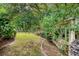 A shady backyard has a lush lawn, a swing, bushes, and a wooden fence at 102 Bristol Ln, Goose Creek, SC 29445