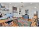 Bright office space with hardwood floors, neutral walls, and built in shelving at 103 Fishburne St, Charleston, SC 29403