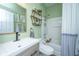 Stylish bathroom with a modern vanity, decorative shelves, and a shower-tub combination at 107 Tandil Ct, Summerville, SC 29483
