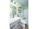 Stylish bathroom with a modern vanity, decorative shelves, and a shower-tub combination at 107 Tandil Ct, Summerville, SC 29483