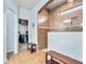 Spa-like bathroom featuring a beautifully tiled walk-in shower and ample storage with an adjacent walk-in closet at 110 Ricewood Ln, Moncks Corner, SC 29461