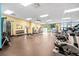 Spacious gym area featuring exercise machines, weights, ceiling fan, and mirrored wall at 110 Ricewood Ln, Moncks Corner, SC 29461