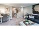 Cozy living room with comfortable seating, stylish decor, and ample natural light at 121 Royal Cainhoy Way, Huger, SC 29450