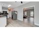 Updated kitchen with stainless steel appliances and an open layout to the living room at 137 Cotillion Cres, Summerville, SC 29483