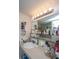 Well-lit bathroom features a single sink, countertop, and large mirror at 14 Lockwood Dr # 9K, Charleston, SC 29401