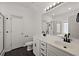 Bright main bathroom with double sink vanity, modern fixtures, and separate shower at 144 Marinella Dr, Goose Creek, SC 29445