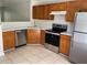 Modern kitchen featuring stainless steel appliances and beautiful countertops at 145 Taylor Cir, Goose Creek, SC 29445