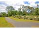 Community walking path and fire pit area surrounded by lush greenery and manicured landscaping at 1472 Longspur Dr, Mount Pleasant, SC 29466